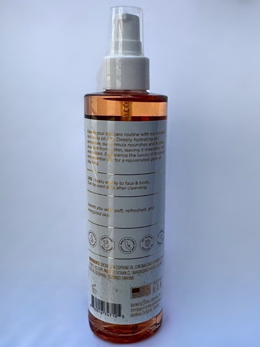 Turmeric & Vitamin C Brightening 5 in 1 Body Oil - Hydrates, Moistures - 8 fl oz - Picture 3 of 4